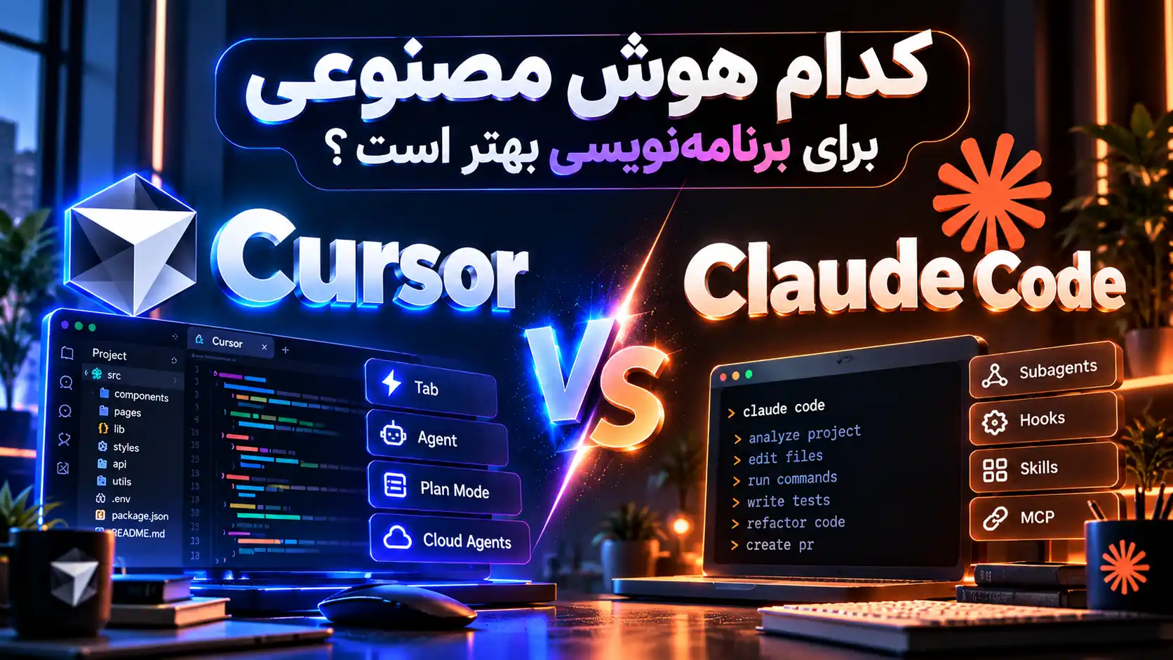 مقایسه Cursor و Claude Code برای برنامهنویسی با هوش مصنوعی
