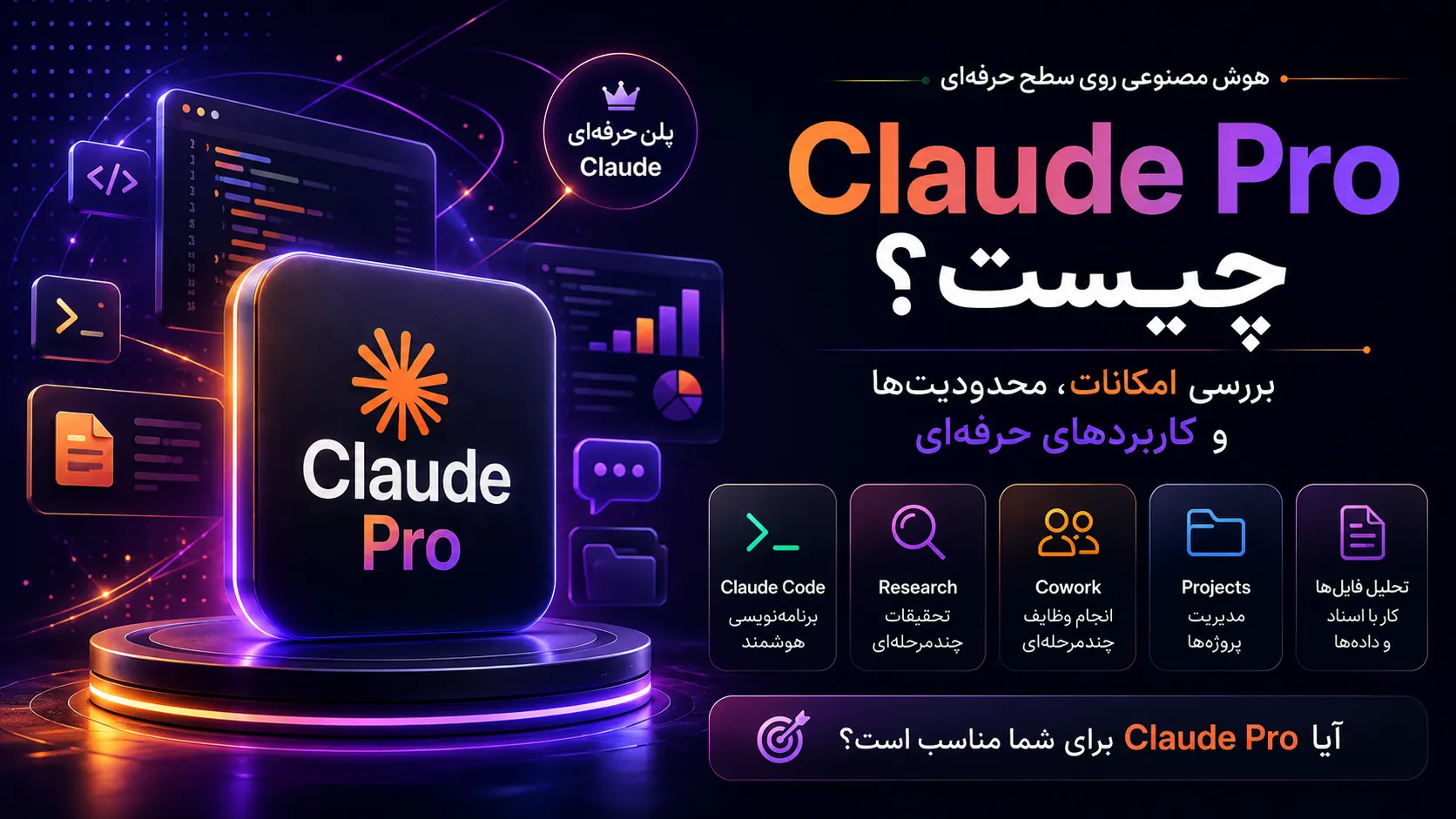 Claude Pro چیست؛ بررسی امکانات، محدودیتها و کاربردهای حرفهای
